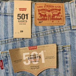 Levi's Shorts - Levis 501 High Rise wide stripe shorts Levi's Shorts - Levis 501 High Rise wide stripe shorts
